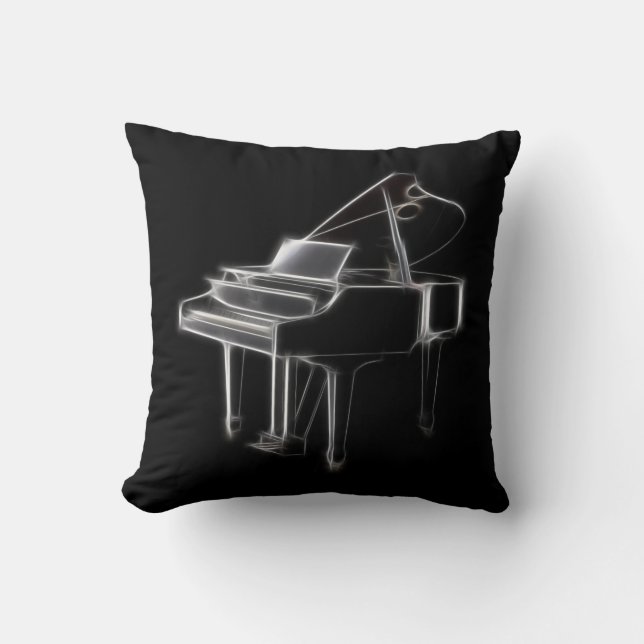 Grand Piano Musical Classical Instrument Cushion (Front)