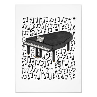 Grand Piano Musical Notes Pianist Musician Photo Print