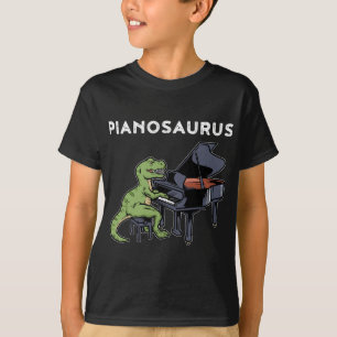 Grand Piano Pianist Gift Dinosaur Music Piano T-Shirt