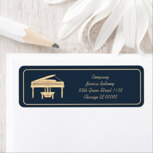 Grand Piano Return Address Label