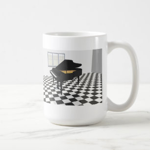 Grand Piano & Tile Floor: 3D Model: Coffee Mug