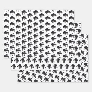 Grand Piano Tiled Pattern Wrapping Paper Sheet
