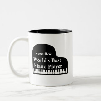 Grand Piano World's Best Piano Player Two-Tone Coffee Mug