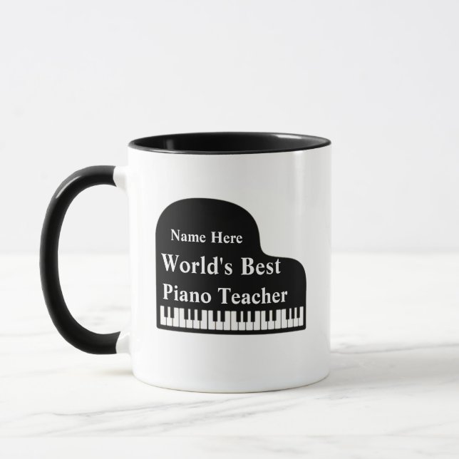 Grand Piano World's Best Piano Teacher  Mug (Left)