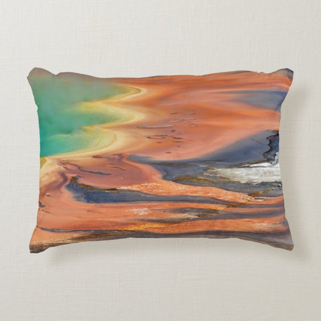 Grand Prismatic Spring Runoff Decorative Cushion (Front)