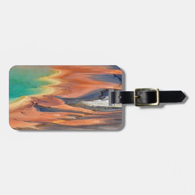 Grand Prismatic Spring Runoff Luggage Tag (Front Horizontal)