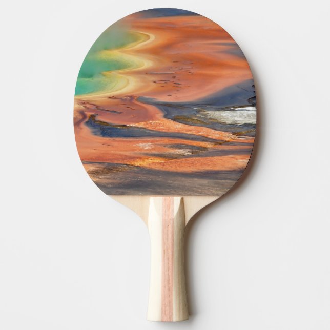 Grand Prismatic Spring Runoff Ping Pong Paddle (Front)