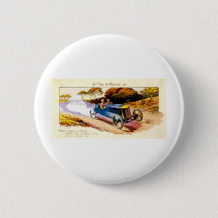 Grand Prix De France 1913 ~ Vintage Advertisement 6 Cm Round Badge