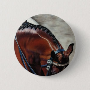 Grand Prix dressage horse bay riding 6 Cm Round Badge