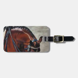 Grand Prix dressage horse bay riding Luggage Tag