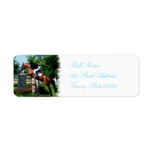 Grand Prix Horse  Mailing Label Return Address Label