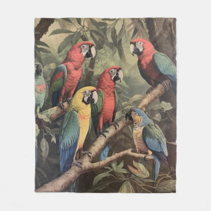 Grand Rainforest Canopy & Communal Parrot Grove Fleece Blanket