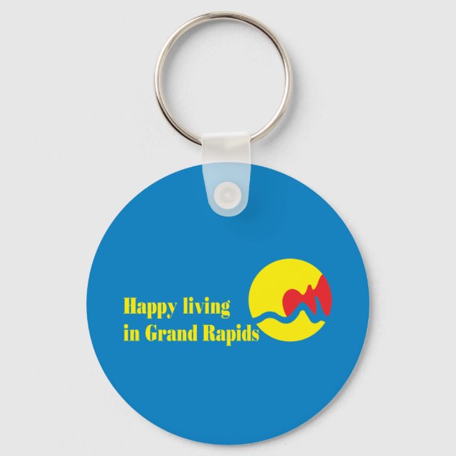 Grand Rapids city's flag Key Ring (Front)