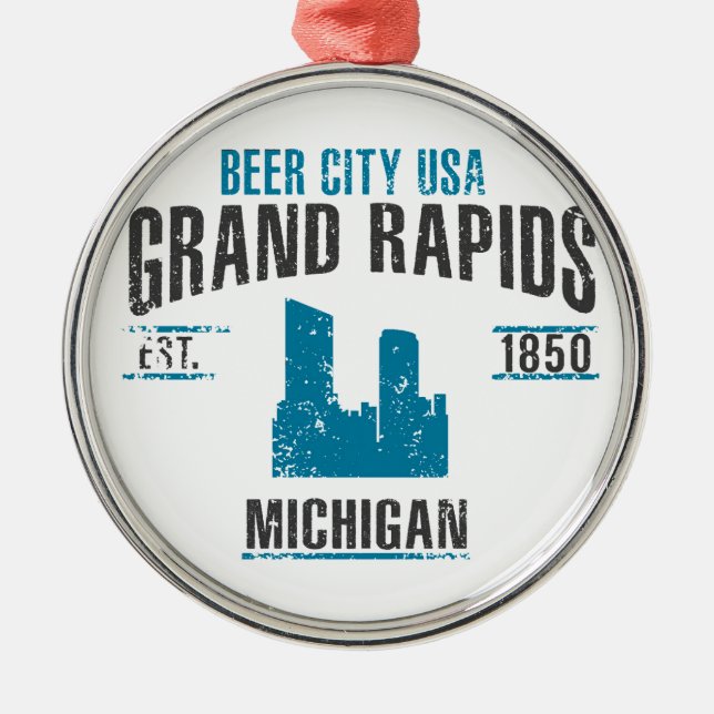 Grand Rapids Metal Tree Decoration (Front)