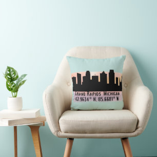 Grand Rapids MI City Skyline  Cushion