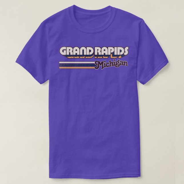 Grand Rapids MI City Stripes T-Shirt (Design Front)