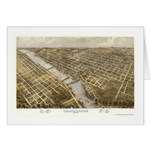 Grand Rapids, MI Panoramic Map - 1868