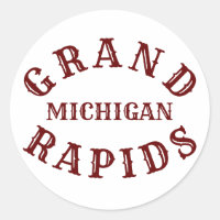 Grand Rapids, Michigan Classic Round Sticker