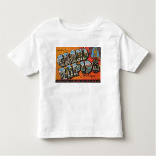 Grand Rapids, Michigan - Large Letter Scenes Toddler T-Shirt