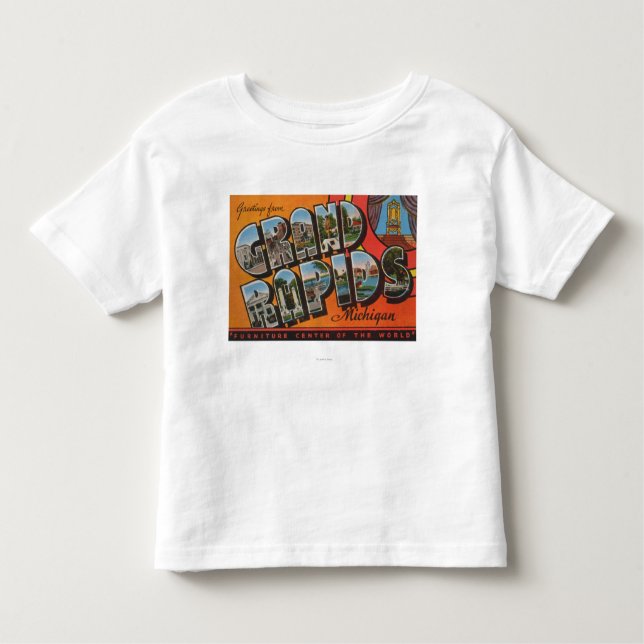 Grand Rapids, Michigan - Large Letter Scenes Toddler T-Shirt (Front)