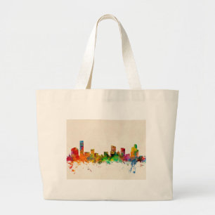 Grand Rapids Michigan Skyline Cityscape Large Tote Bag