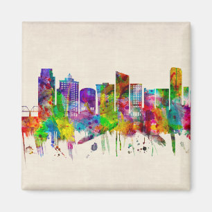 Grand Rapids Michigan Skyline Magnet