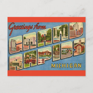 Grand Rapids Retro Postcard