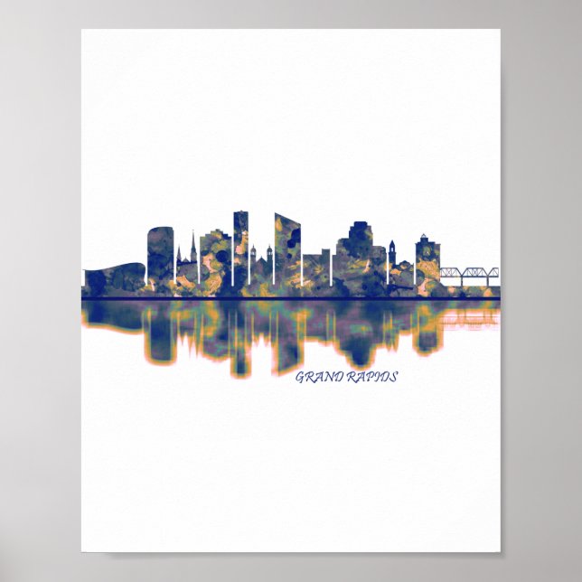 Grand Rapids Skyline Poster (Front)
