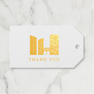 Grand Rapids Skyline Thank You Card Gift Tags
