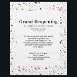 Grand Reopening Generic Business Terrazzo Flyer<br><div class="desc">Modern feminine terrazzo pattern with black text.</div>