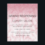 Grand Reopening Marble Pink Glitter Salon Flyer<br><div class="desc">Girly Marble Blush Pink Ombre Marble and Sparkle and Glitter Grand Reopening Glam Luxury Hair Salon, Beauty Store, Eyelashes, Nails, Makeup, Microblading, Hair Stylist, Lashes, Hair Stylist or Make Up Artist Business Flyer with custom add your business name and return address. This simple modern and elegant personalized design is perfect...</div>