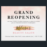 GRAND REOPENING | trendy gold pink beauty salon Flyer<br><div class="desc">lovely design in pink white and gold with trendy text,  The text can be personalized.</div>