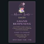 GRAND REOPENING | trendy purple cakery business Flyer<br><div class="desc">Announce your grand reopening with this lovely purple design. the text can be personalized.</div>