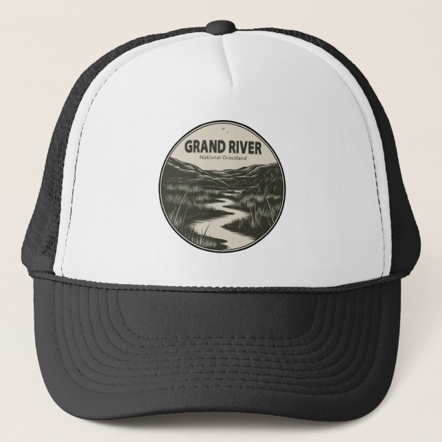 Grand River National Grassland Stream Trucker Hat (Front)