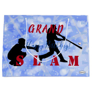 GRAND SLAM Baseball Theme Gift Bag HAMbWG