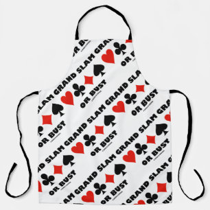 Grand Slam Or Bust Bridge Four Card Suits Apron