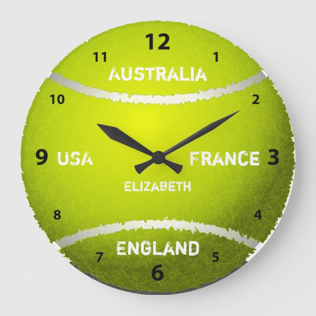Grand Slam Tennis Ball Clock (Front)