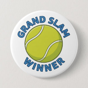 Grand Slam Winner Tennis Ball Sports Champion 7.5 Cm Round Badge