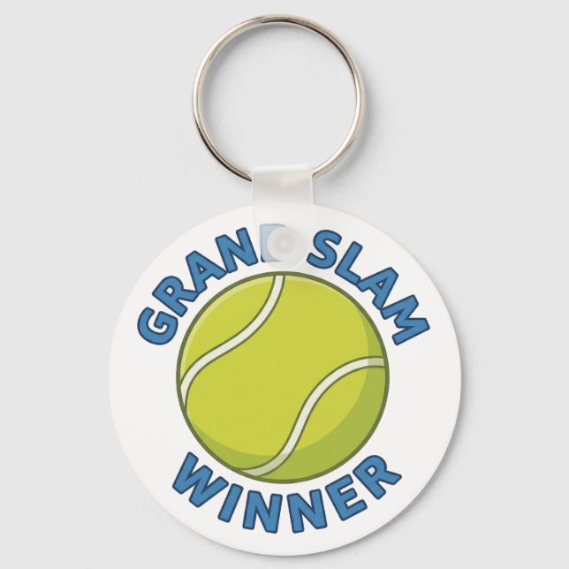 Grand Slam Winner Tennis Ball Sports Champion Key Ring (Front)