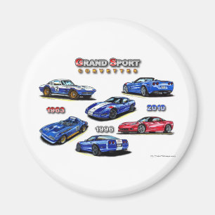 Grand Sport Corvettes 1963, 1996, 2010 Magnet