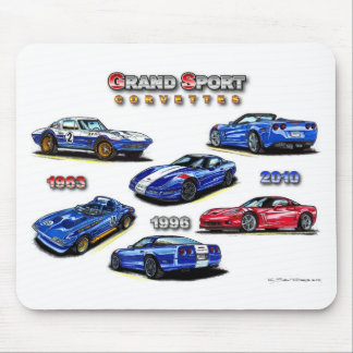 Grand Sport Corvettes 1963, 1996, 2010 Mouse Pad