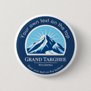 Grand Targhee Wyoming ski resort Mountain hiking 6 Cm Round Badge