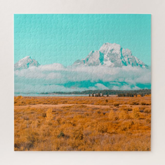 Grand Teton in the fall puzzle (Vertical)