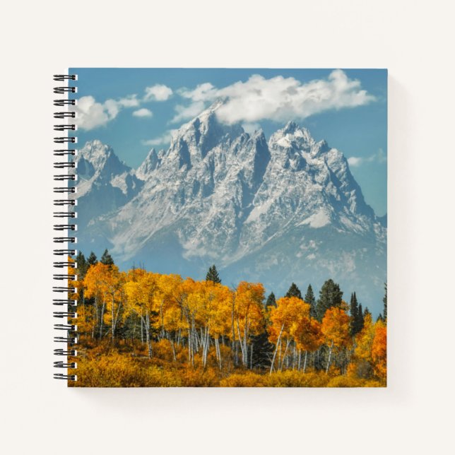 Grand Teton Mountains in the Fall Notebook (Front)