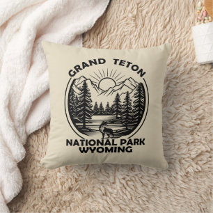 Grand Teton mountains National Park Wyoming Cushion