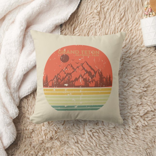 Grand Teton mountains National Park Wyoming Cushion (Blanket)