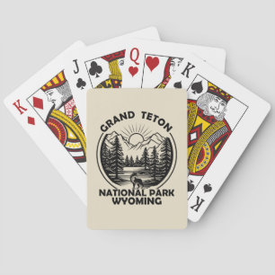 Grand Teton mountains National Park Wyoming Playing Cards
