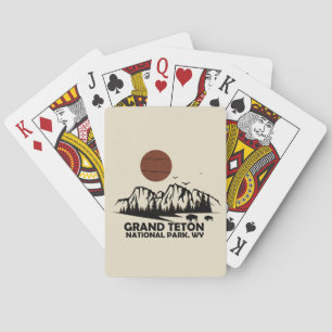 Grand Teton mountains National Park Wyoming Playing Cards