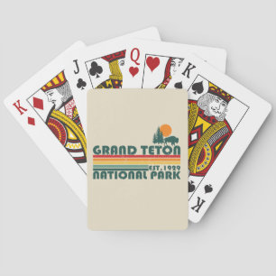 Grand Teton mountains National Park Wyoming Playing Cards