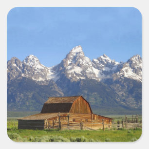 Grand Teton mountains Square Sticker